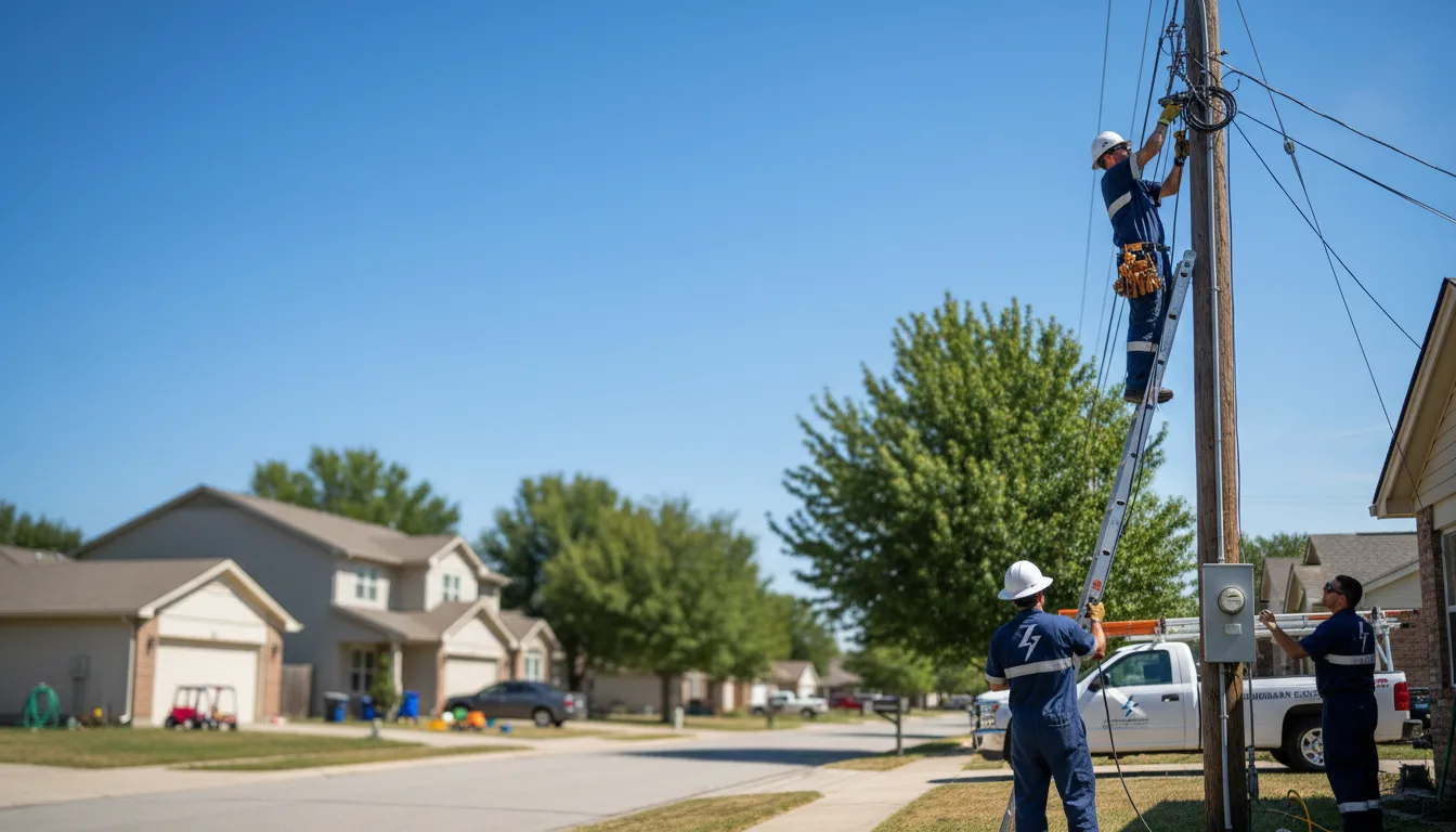 Residential electrician providing installation services in Kearney, MO